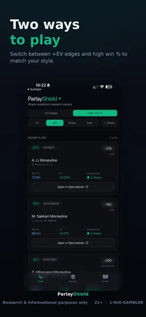 Parlay Shield iPhone App