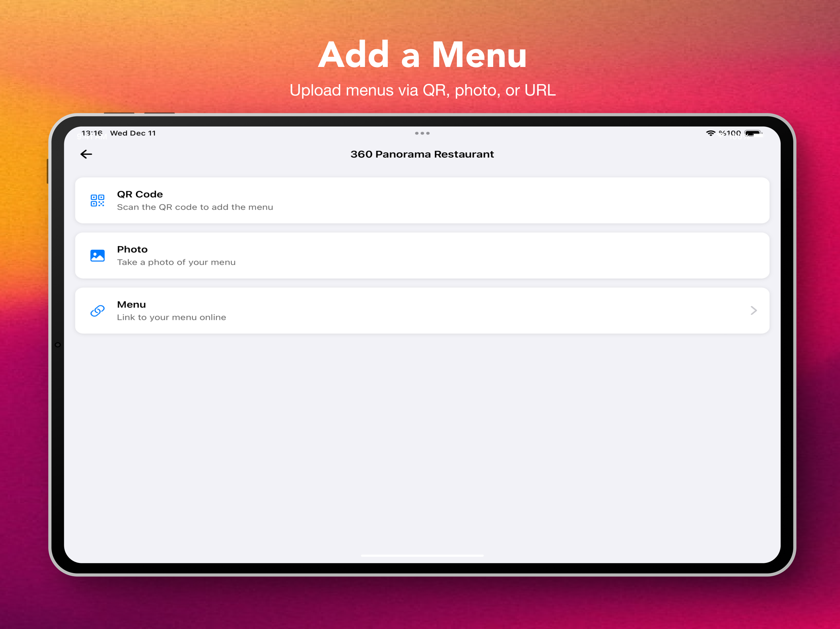 Menu Finder