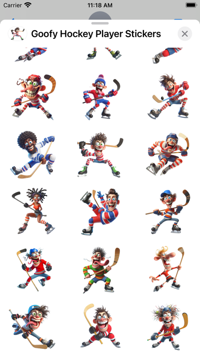 Screenshot #3 pour Goofy Hockey Player Stickers
