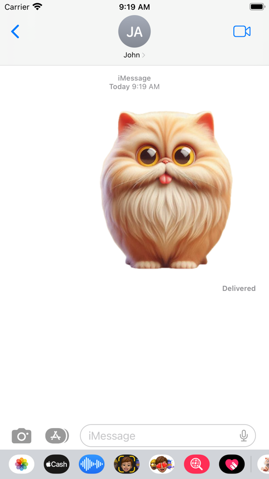 #4. Goofy Persian Cat Stickers (iOS) By: Paul Scott