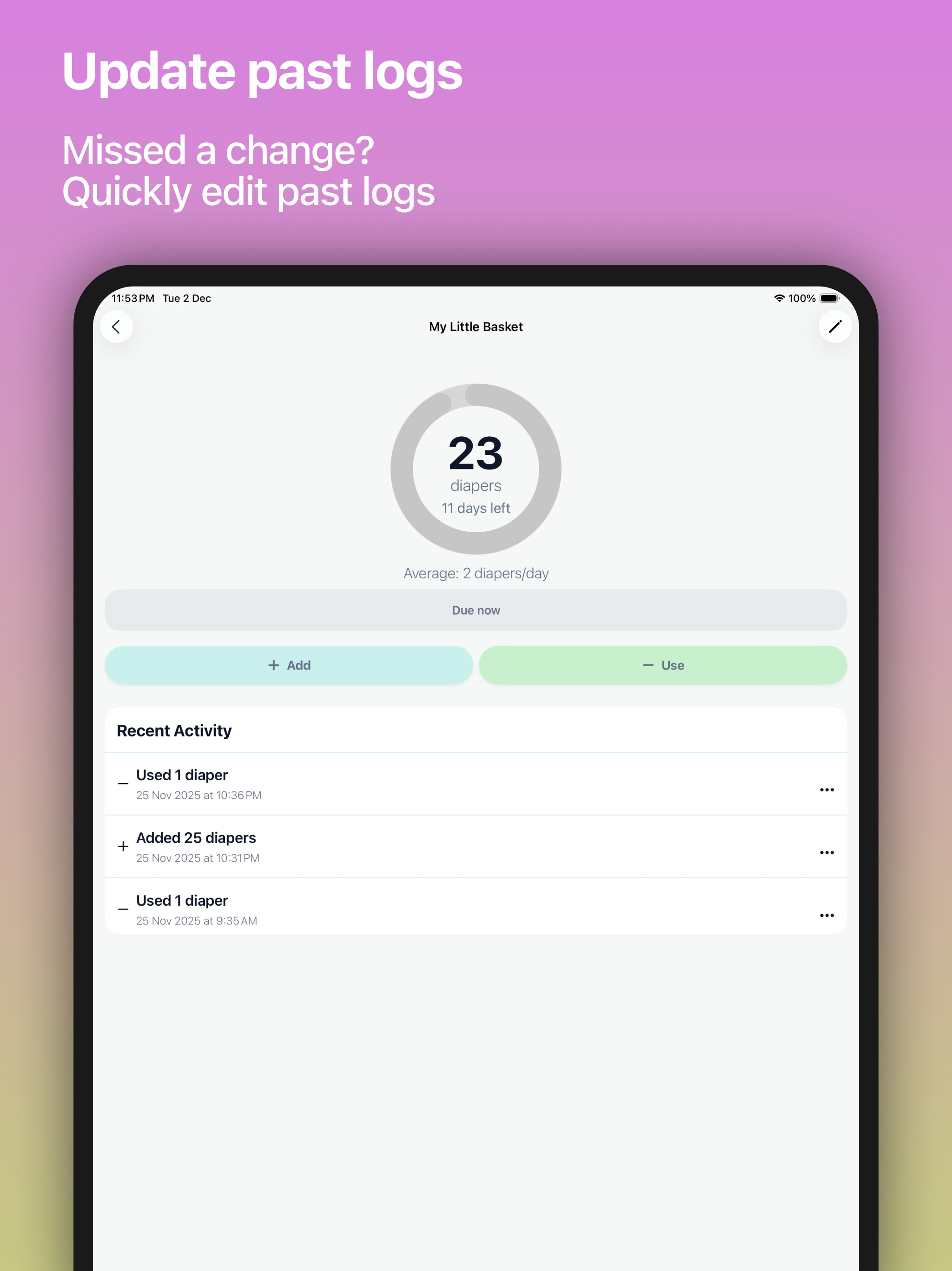 Diaper Tracker & Reminder screenshot 10
