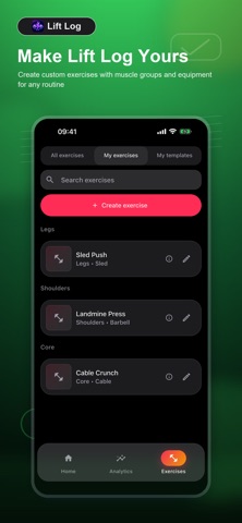 Lift Log — Gym Tracker iPhone screenshot