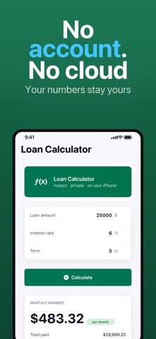 Auto Loan Calculator Pro iPhone screenshot