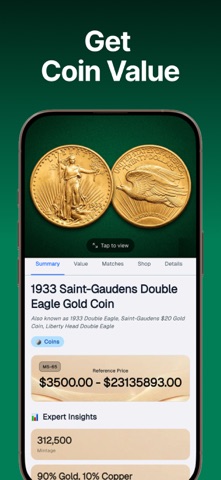 Coin ID: Value Identifier App iPhone screenshot