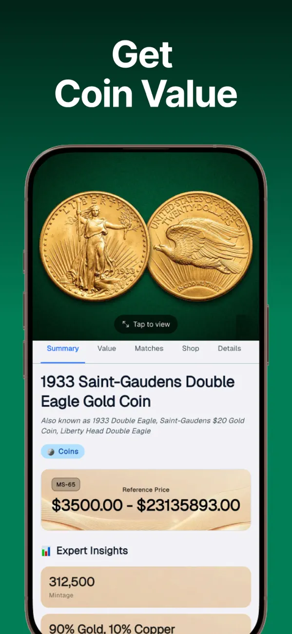 Screenshot #2 pour Coin Scan Identifier & Snap