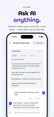 GetTranscribe Video to Text iPhone screenshot