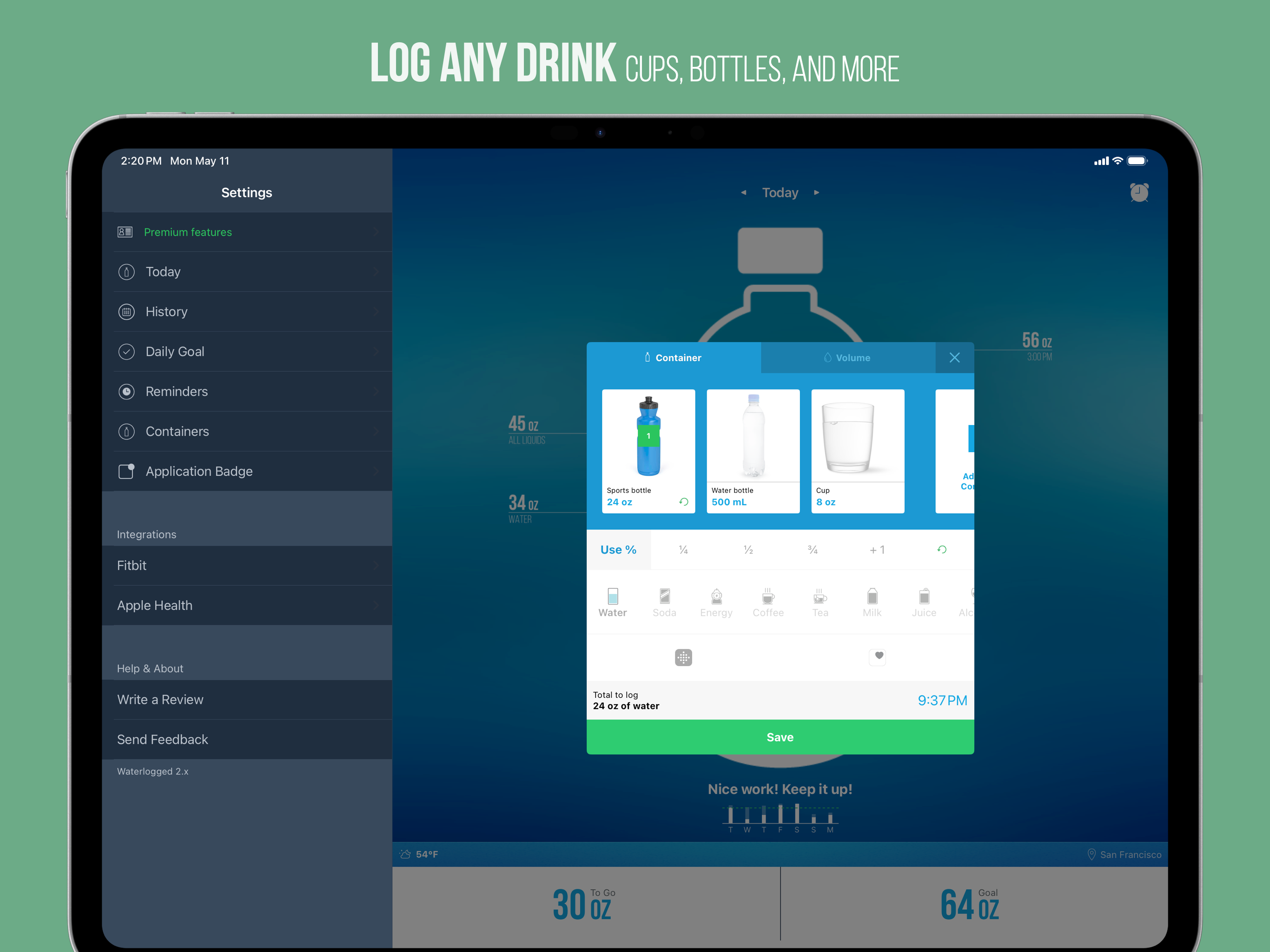 Waterlogged — Drink More Water
