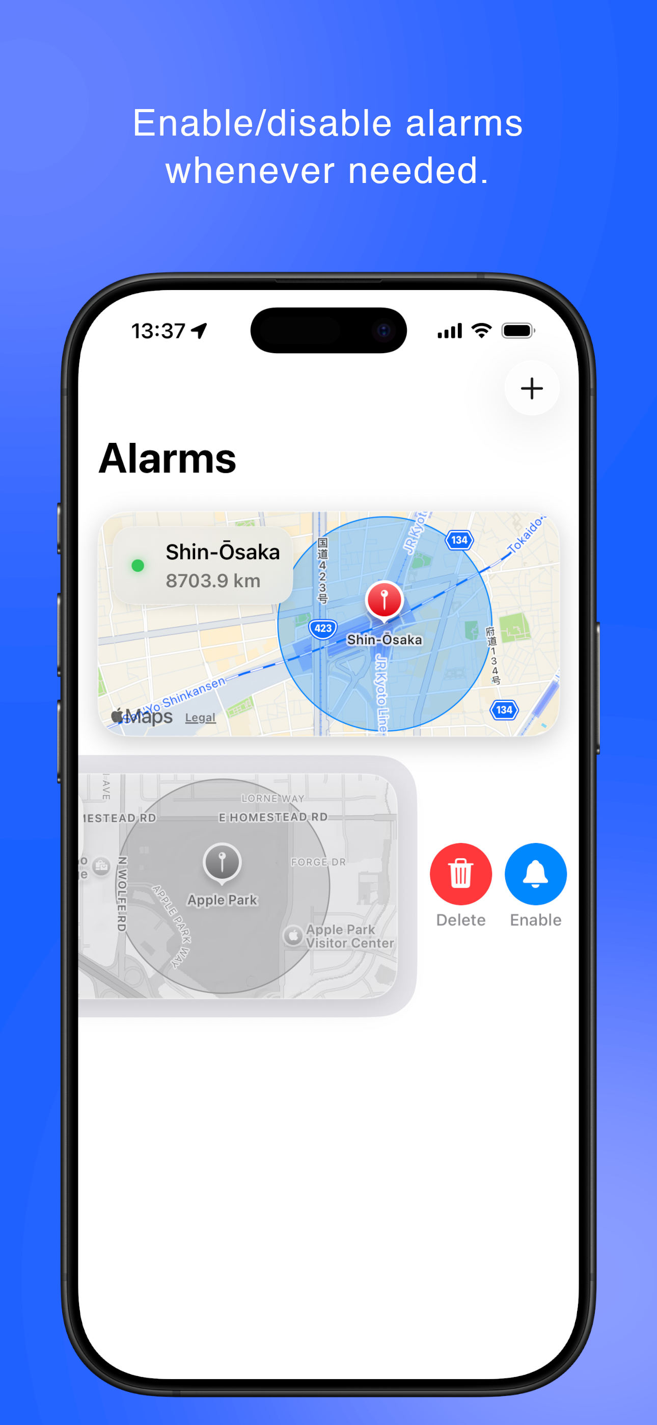 Arrive: Location Alarms