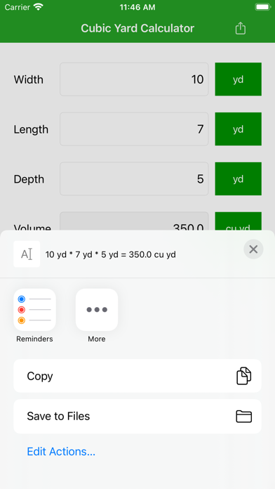 Screenshot #2 pour Cubic Yard Calculator Pro