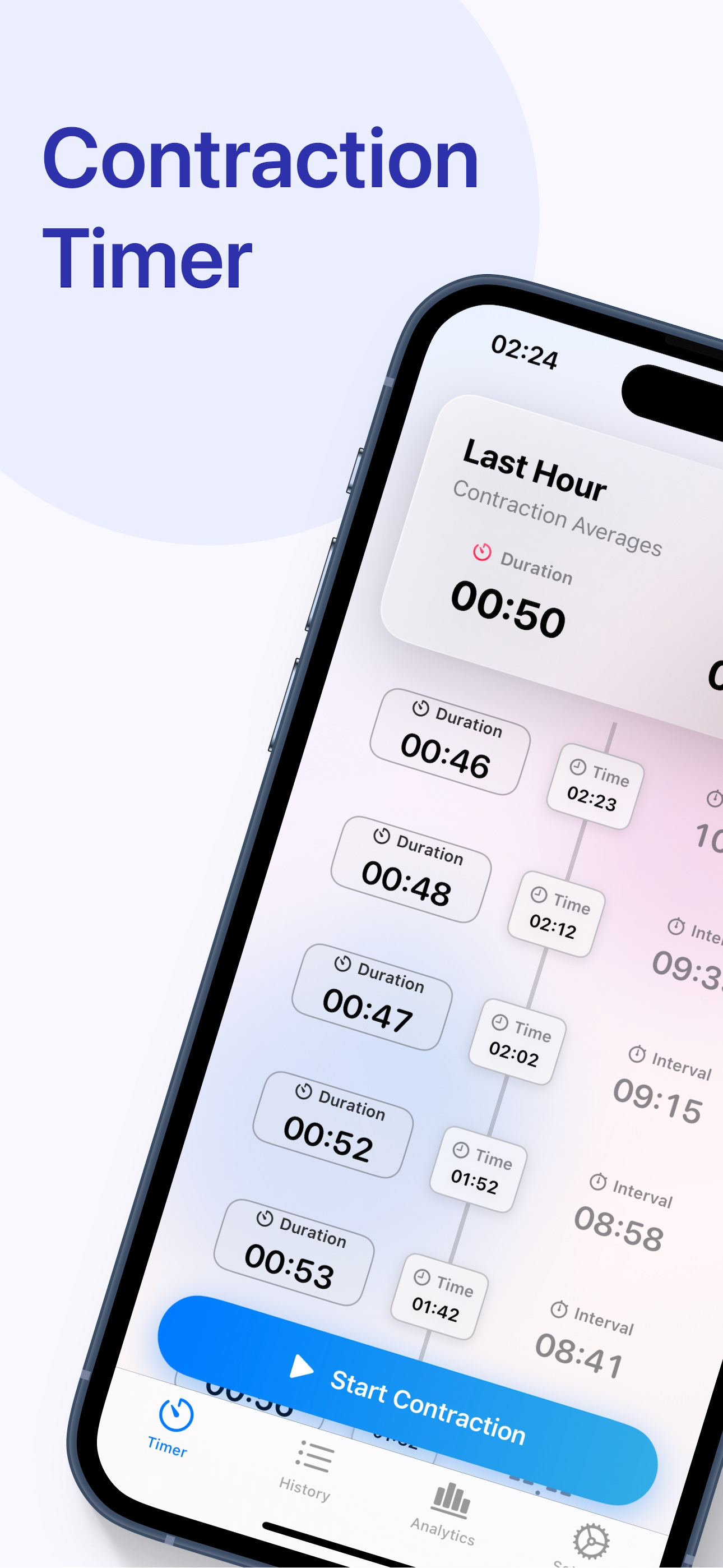 Contraction Timer ＆ Kick Count