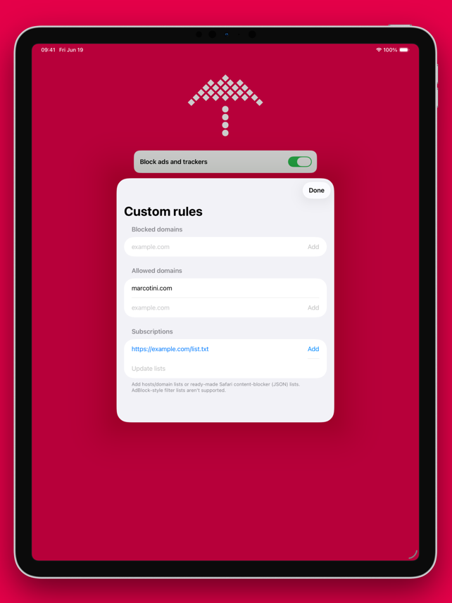Umbrella - Ad Blocker Screenshot