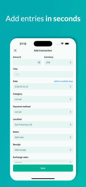 Tripcoin - Travel budget Screenshot