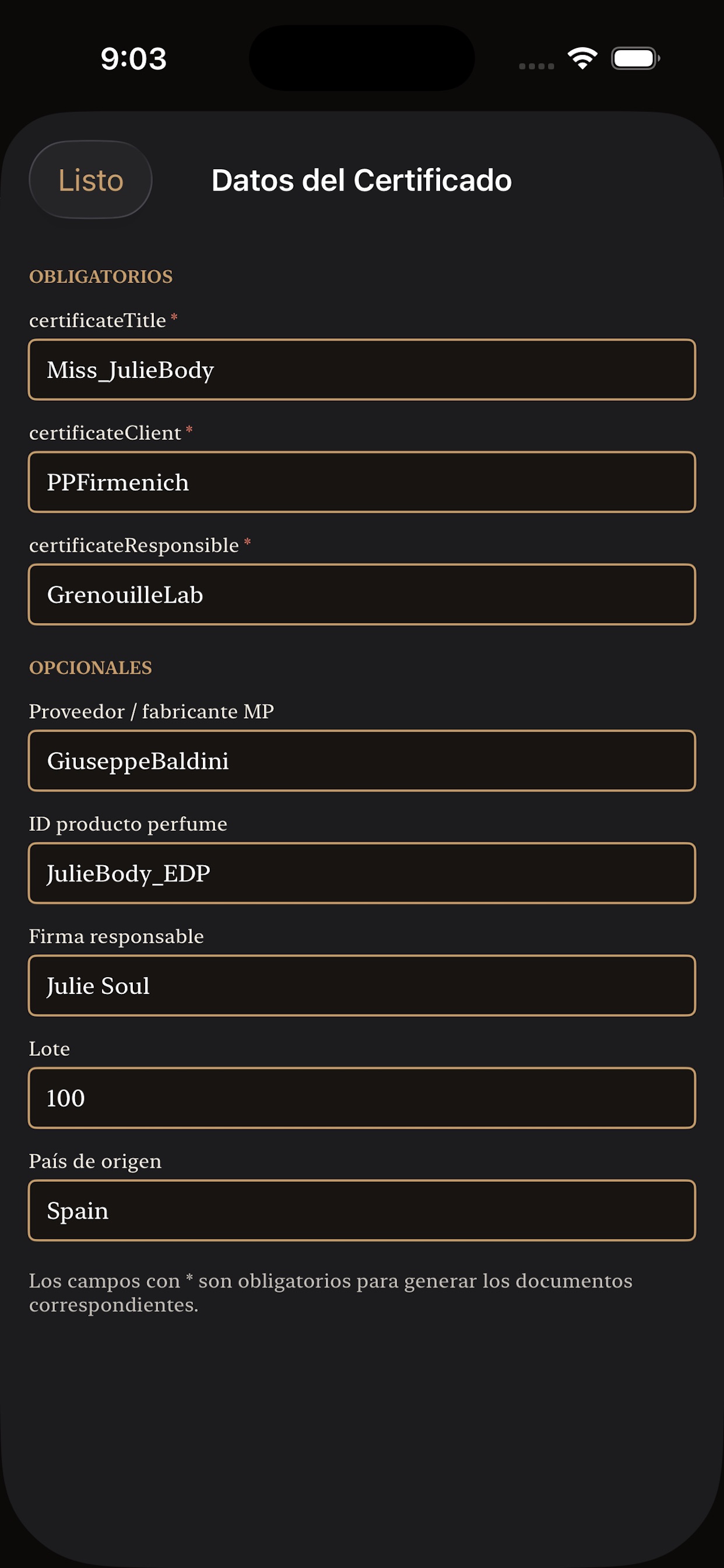 Screenshot 5 of Profumer Compliance