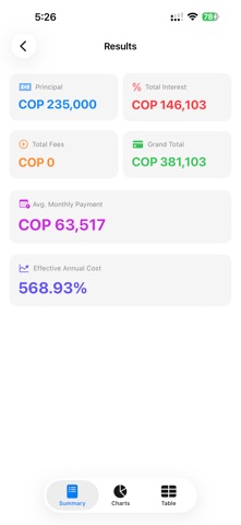 Calculo de Interés screenshot