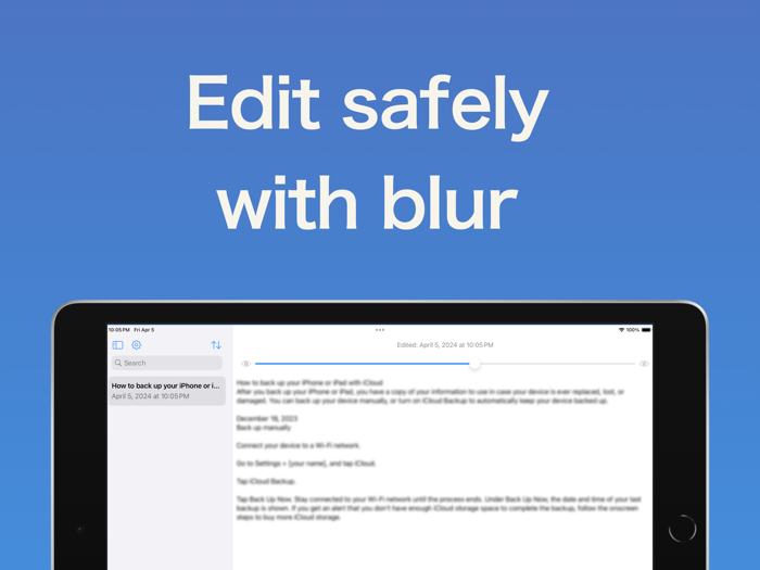 Personal Notepad with password