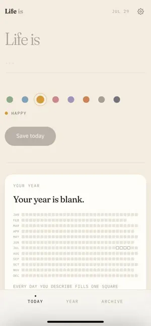 Life is: One-Sentence Diary screenshot 2