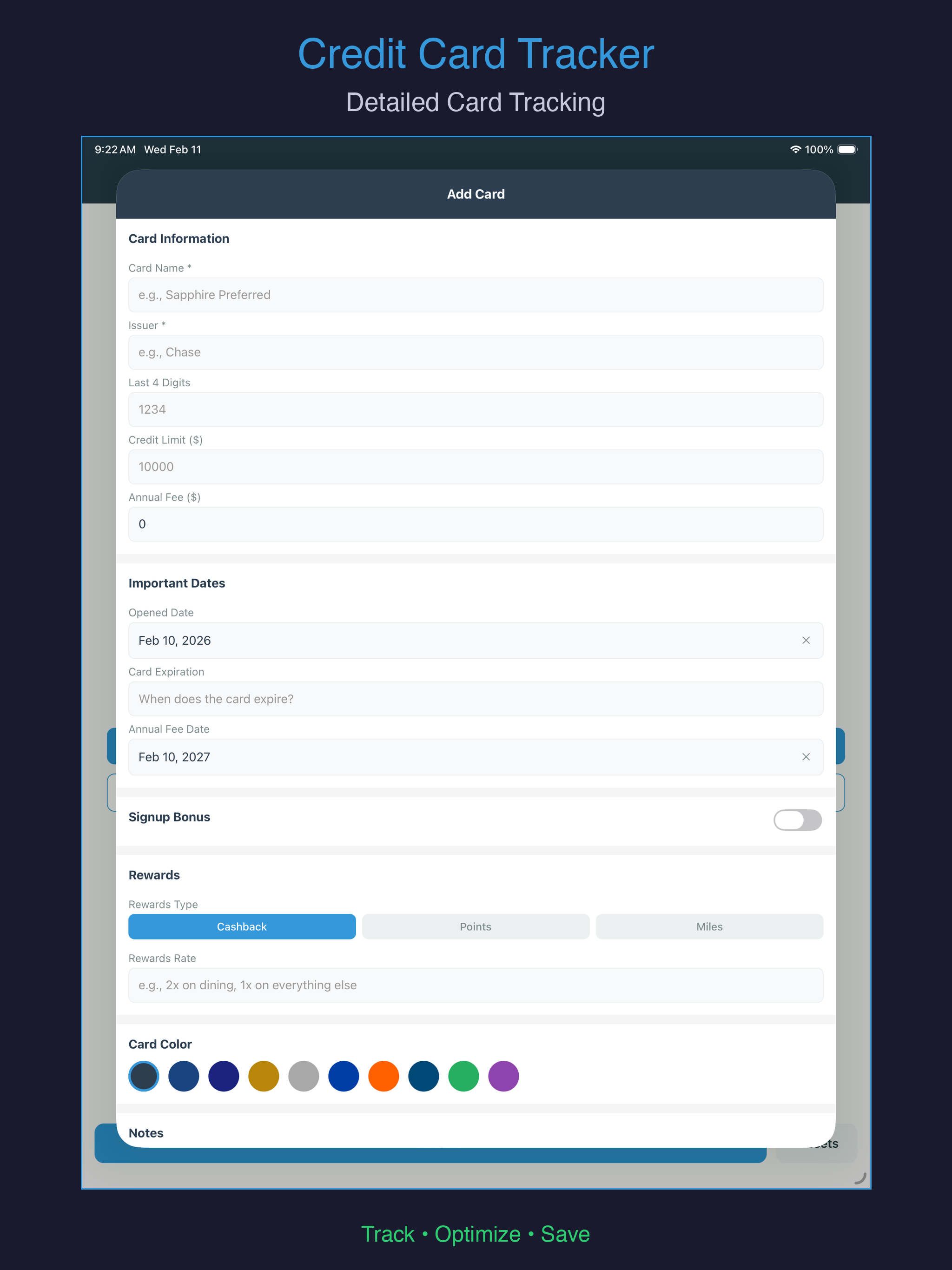 Credit Card Central screenshot 13