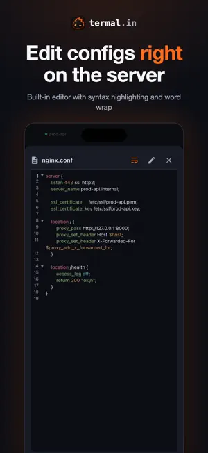 Termalin: SSH & SFTP Client screenshot 4
