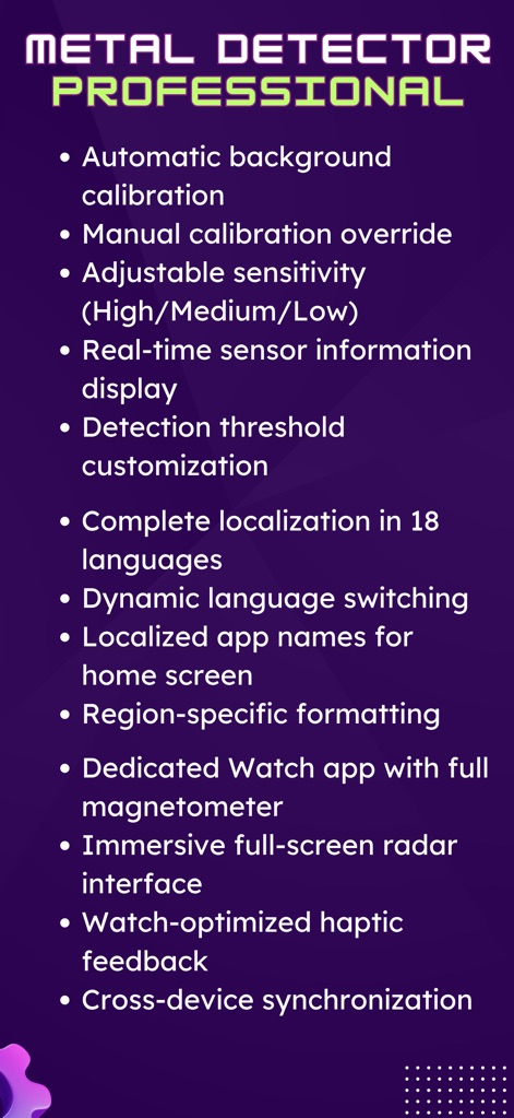 Metal Detector: Magnetometer - metal-detector-professional-features-list