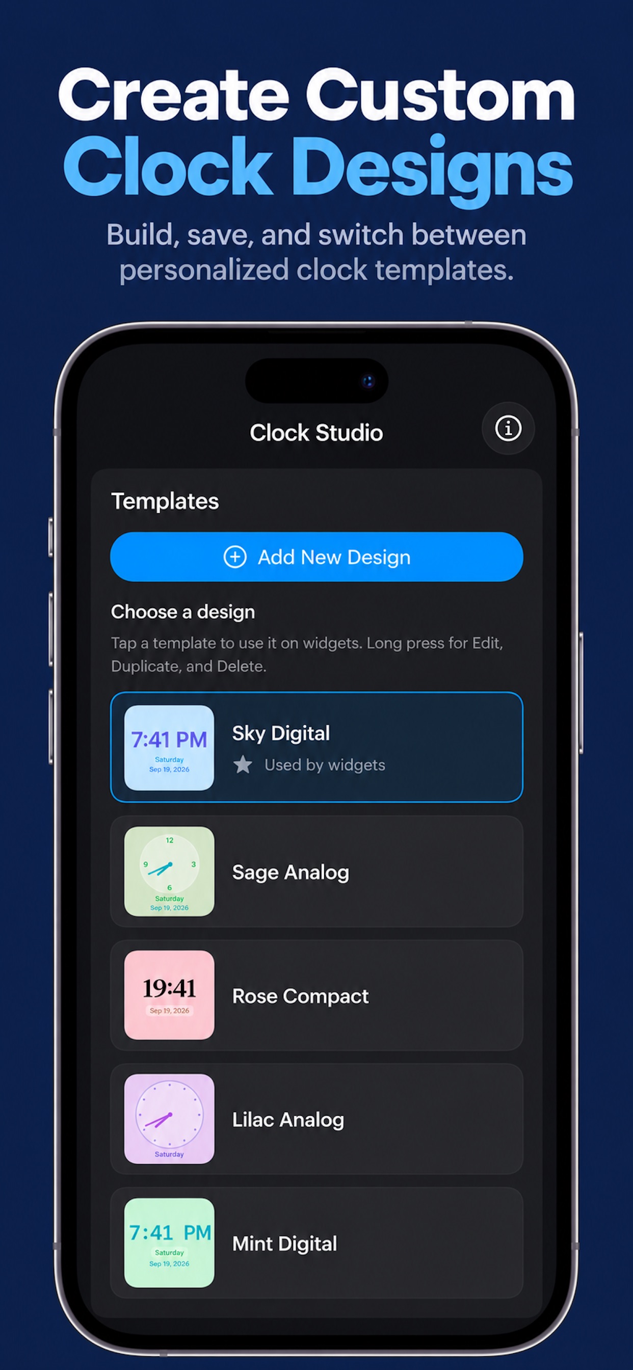 Screenshot 1 of Custom Clock Widget