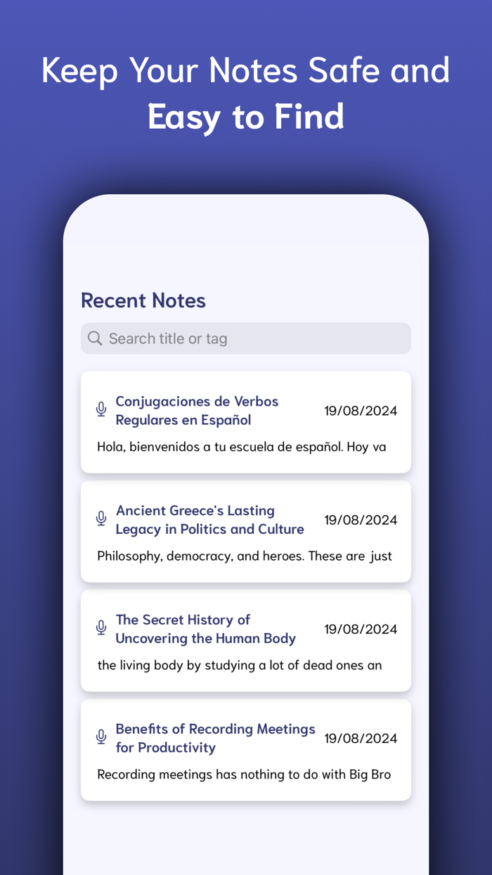 VoiceNotes speech to text
