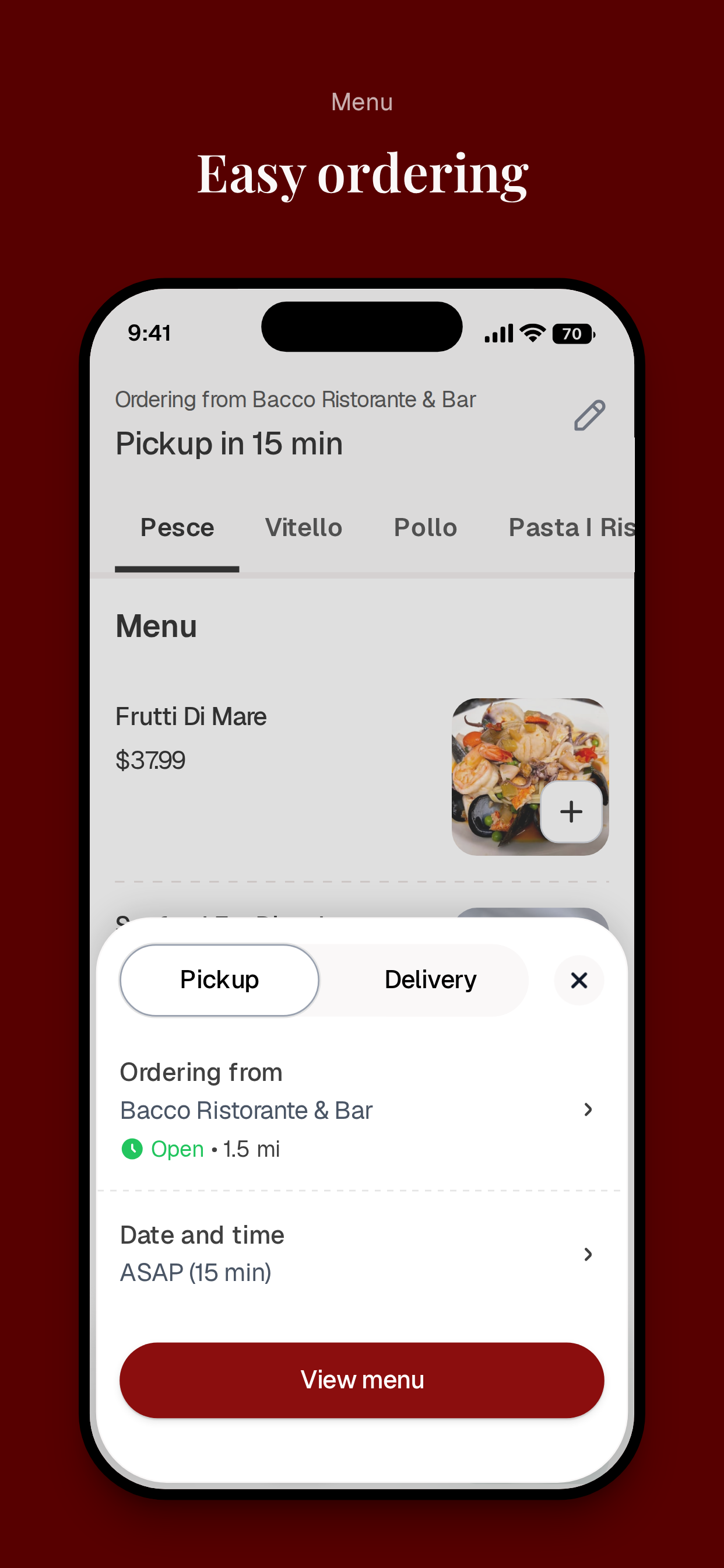 Bacco Ristorante & Bar screenshot 3