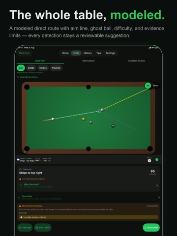 AimPool: Billiards Shot Coach iPad screenshot