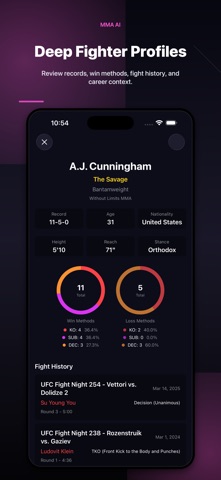 MMA AI: Data, Odds & Picks Screenshot 4 of 6