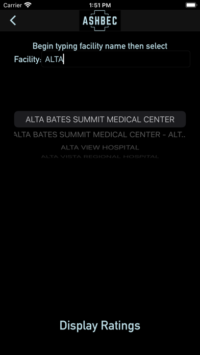 Ashbec Hospital Safety Ranking Screenshot