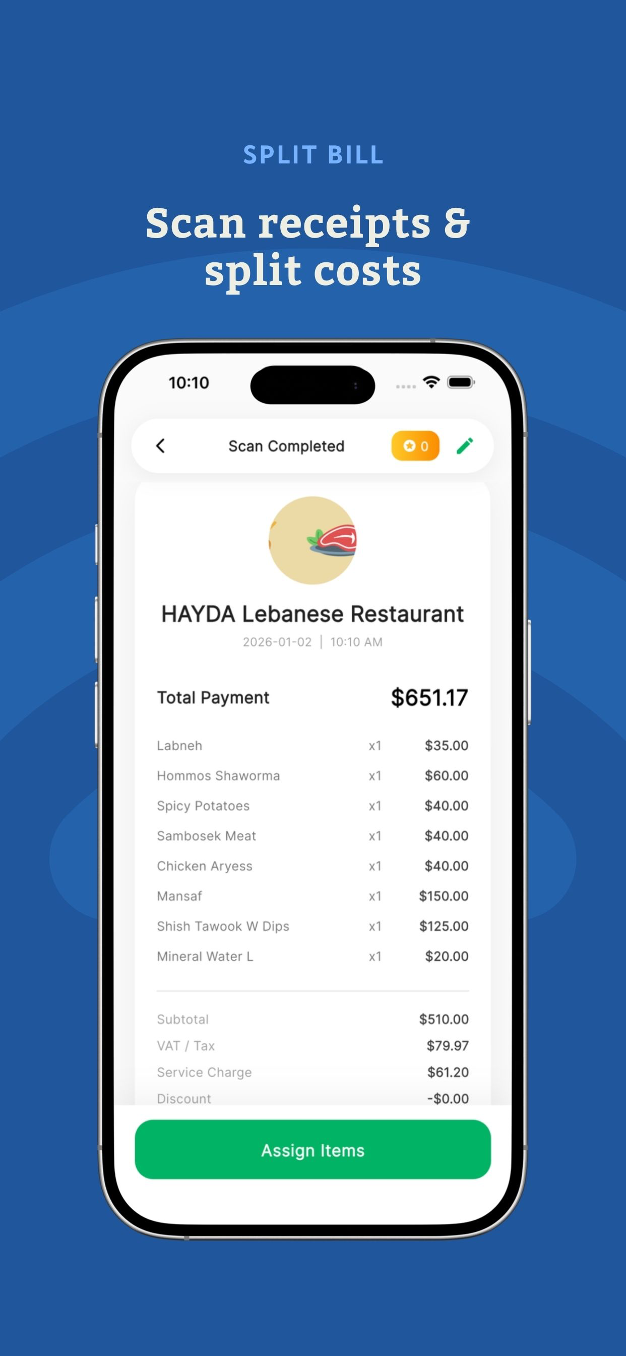 Split Bill - Receipt Scanner screenshot 4
