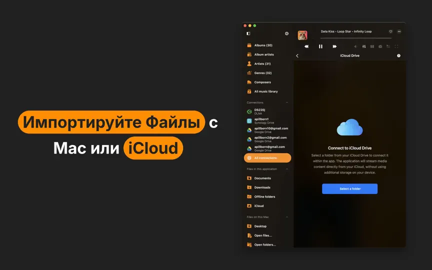 Скриншот Flacbox на iPhone 8