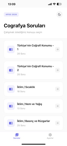 KPSS Coğrafya Sorular 2026 screenshot