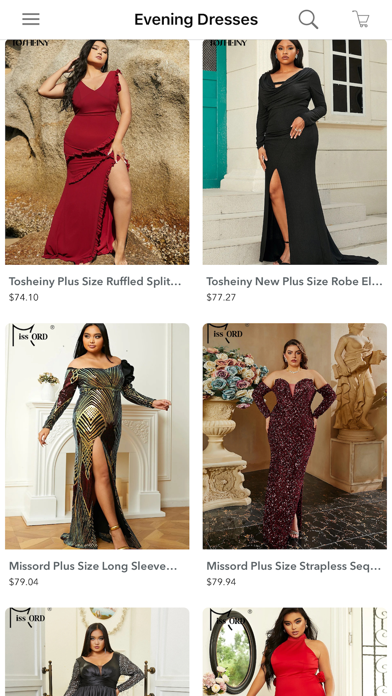 Cheap plus size evening dress Screenshot