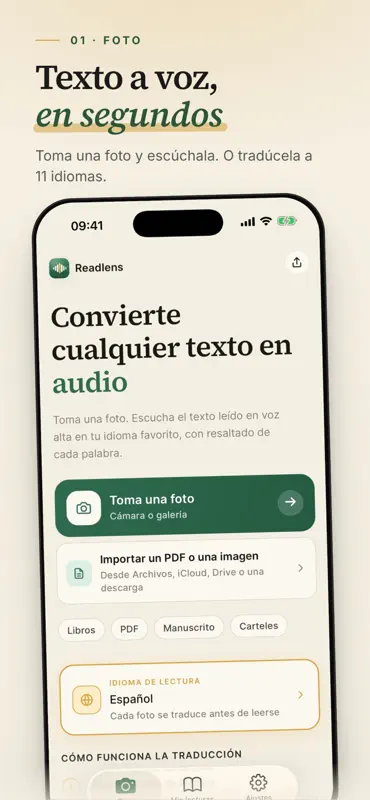ReadLens: Texto a Voz con IA screenshot 1 of 5