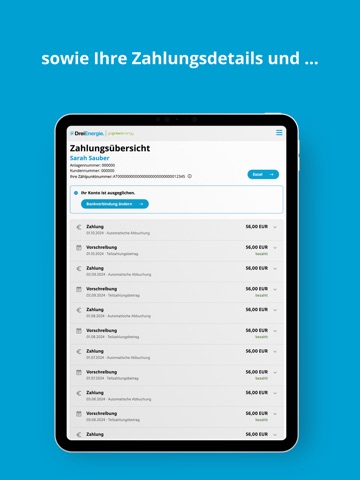 Drei Energie iPad screenshot