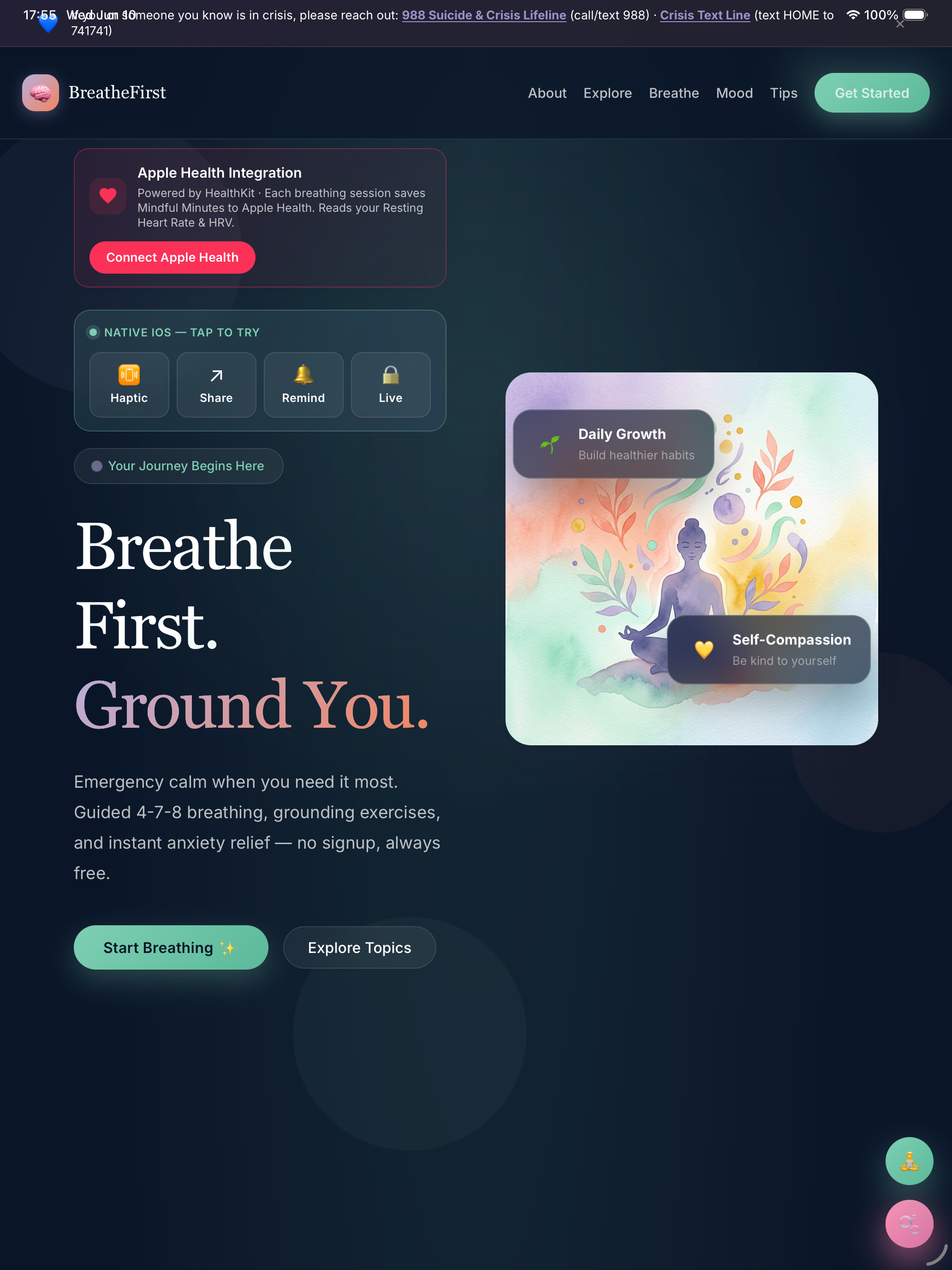 BreatheFirst: Calm & Breathe