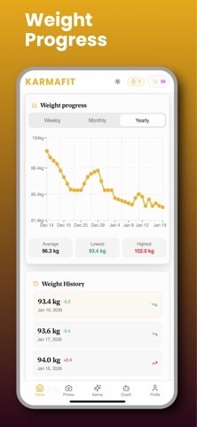 Karmafit: Weight & BMI Tracker Screenshot 2 of 9