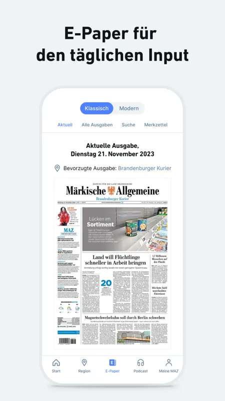 MAZ - Nachrichten und Podcast screenshot 3 of 10