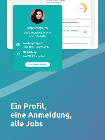 hokify - Jobsuche & Bewerbung iPad screenshot
