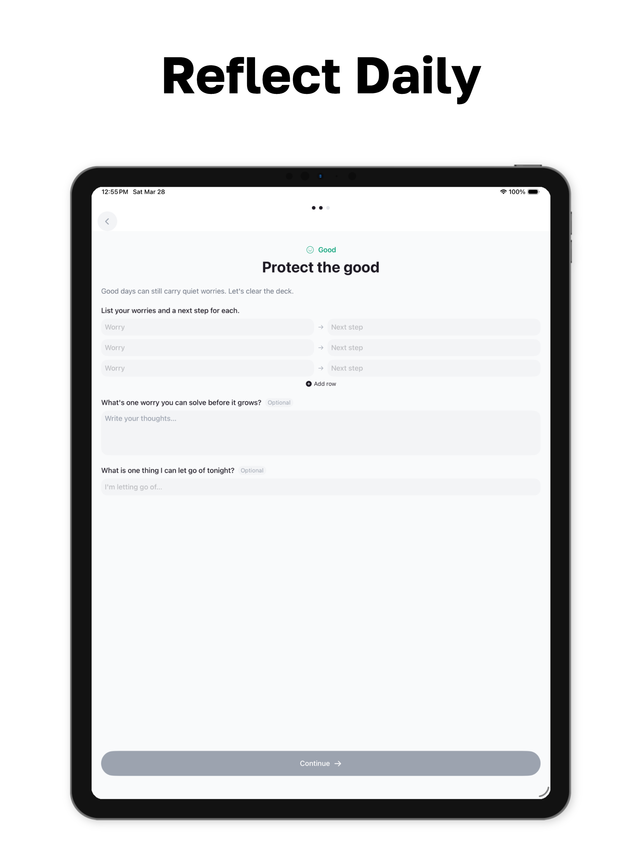 journal lock: daily reset
