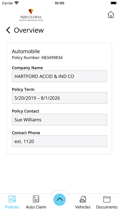 MJM Global Insurance Screenshot