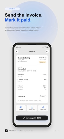 Auto Detailing: Business App iPhone screenshot