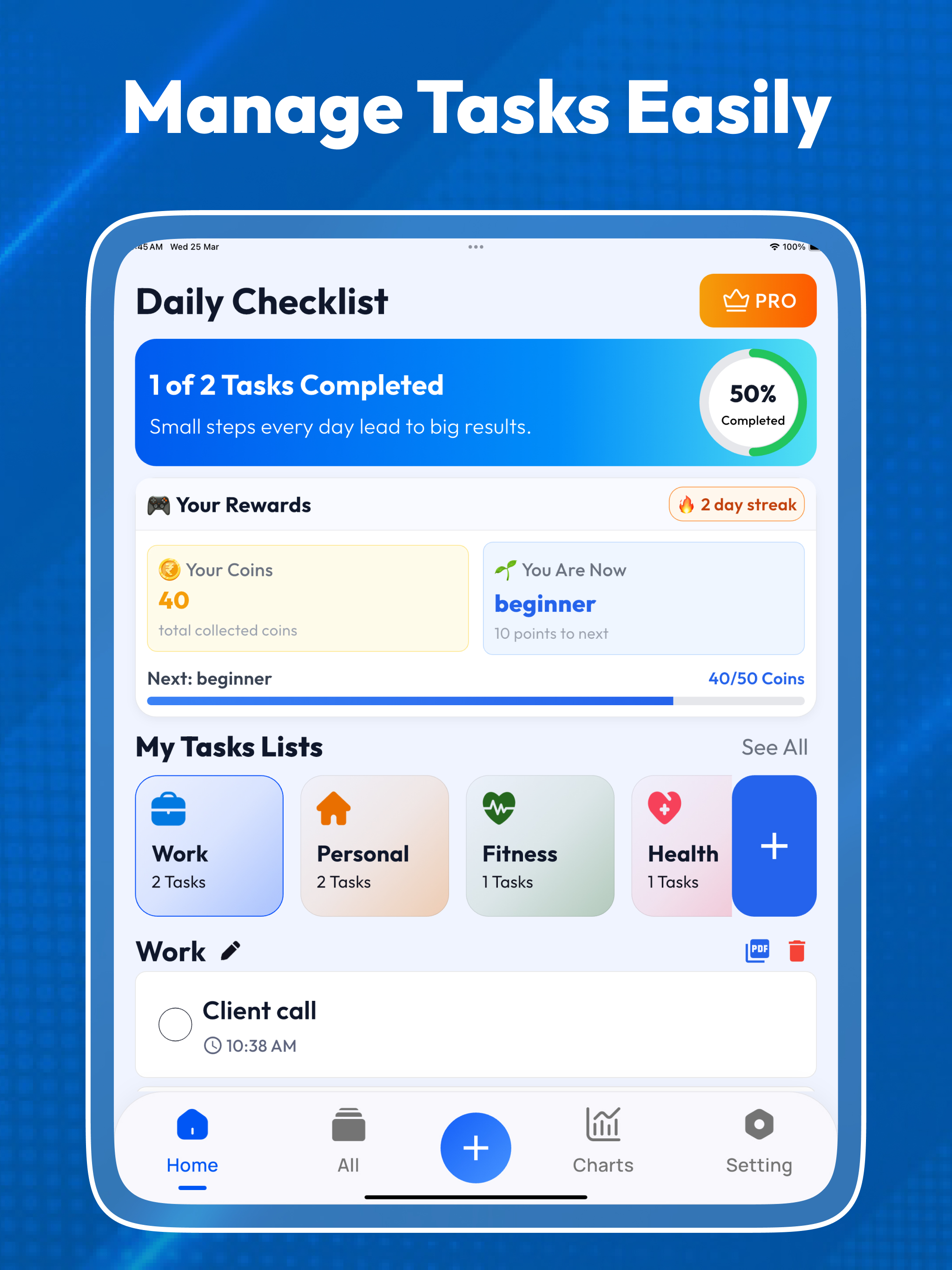 Daily Checklist & To-Do Task