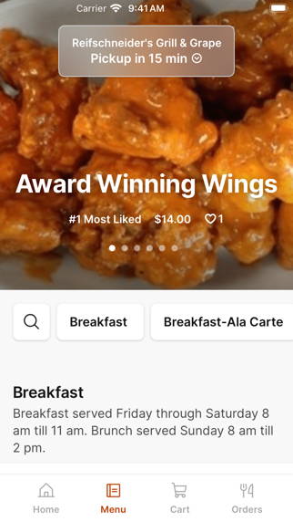 Reifschneider's Grill iPhone screenshot 2 - Food & Drink app