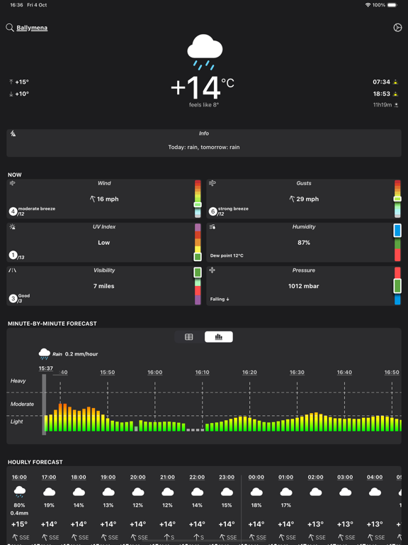 RainAlert: Rain Radar & Alerts iPad screenshot 2 - Weather app