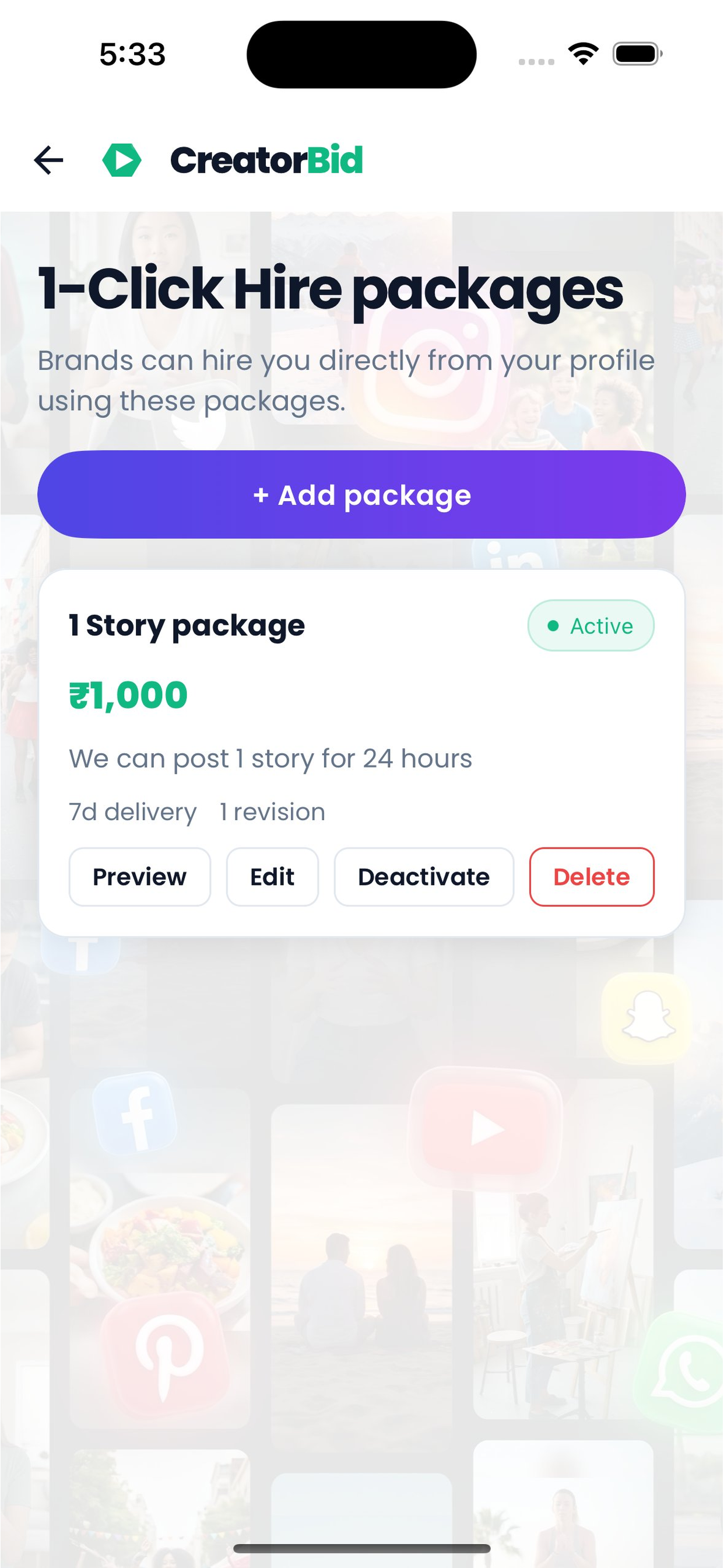 CreatorBid: Influencer Deals screenshot 3