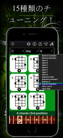 Ukulele Chords Compass のスクリーンショット