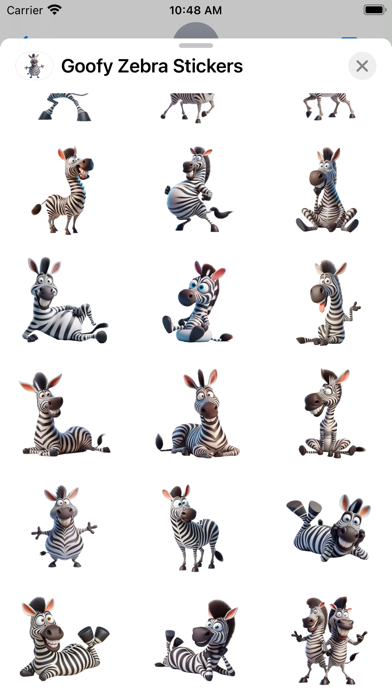 Screenshot #3 pour Goofy Zebra Stickers