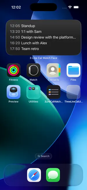 3-Line Calendar for Watch Face screenshot 2