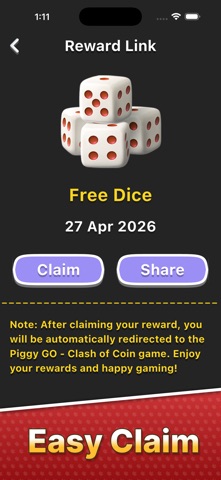 Piggy Go Dice Reward Links screenshot